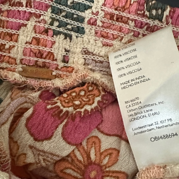 Free People Floral Print Shorts - Pink, Orange, Green - Picture 3 of 3